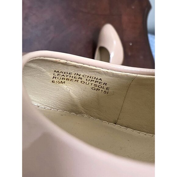 Michael Kors Nude Patent Leather Heels With Rhinestone Detail Size 6.5M - Picture 11 of 14